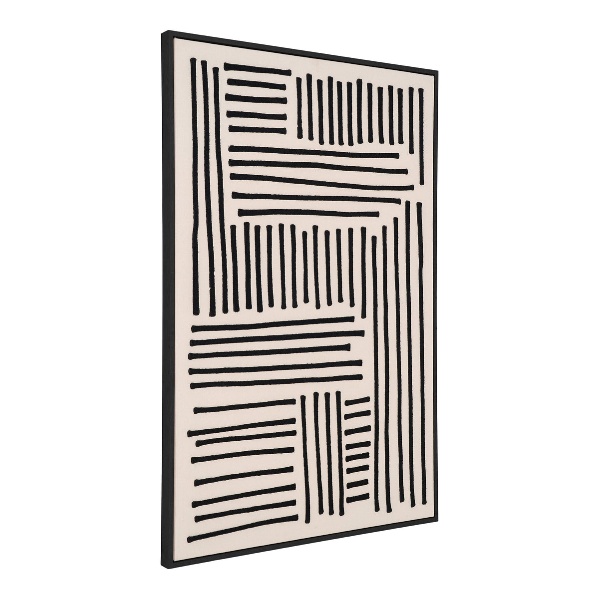 August Nr. 1 Leinwandbild – Schwarz/Beige, 60 × 90 cm – Ansicht 2