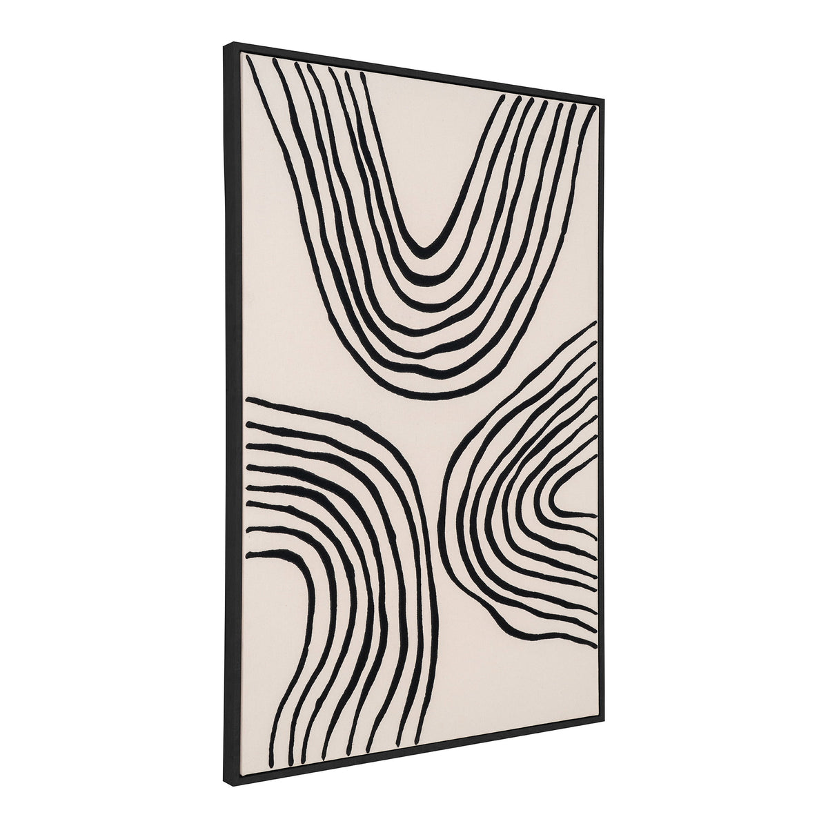 August Nr. 2 Leinwandbild – Schwarz/Beige, 60 × 90 cm – Ansicht 2