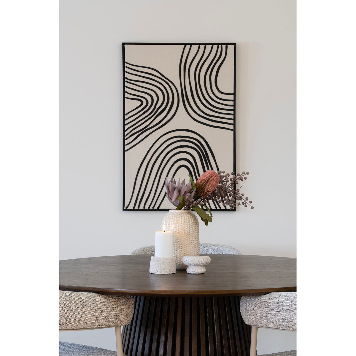 August Nr. 2 Leinwandbild – Schwarz/Beige, 60 × 90 cm – Ansicht 4