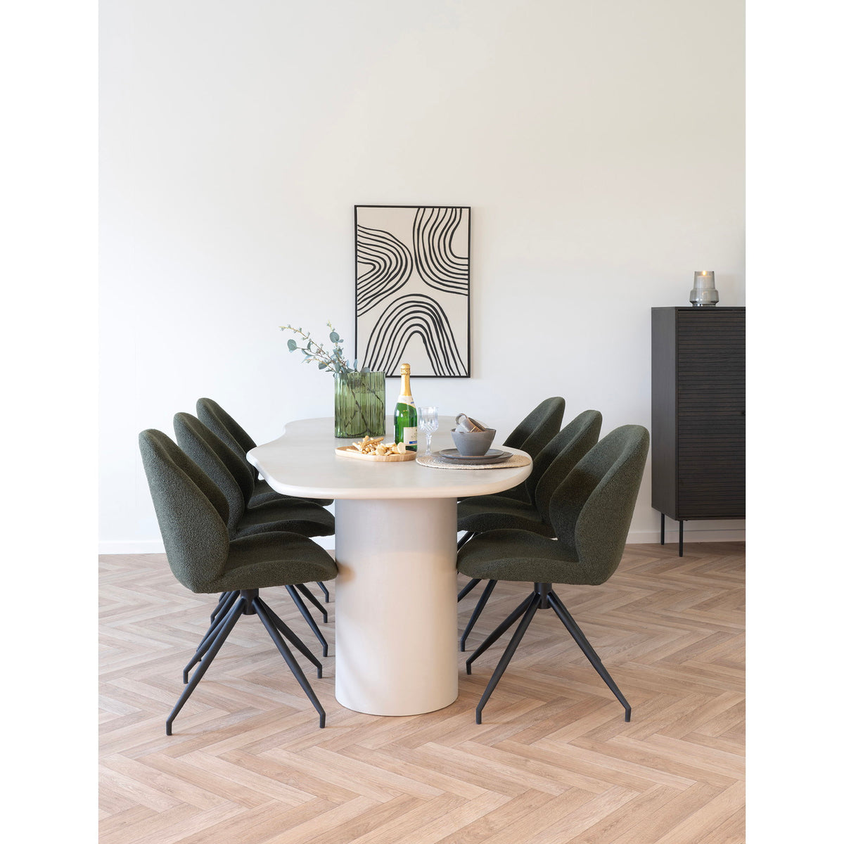 August Nr. 2 Leinwandbild – Schwarz/Beige, 60 × 90 cm – Ansicht 5