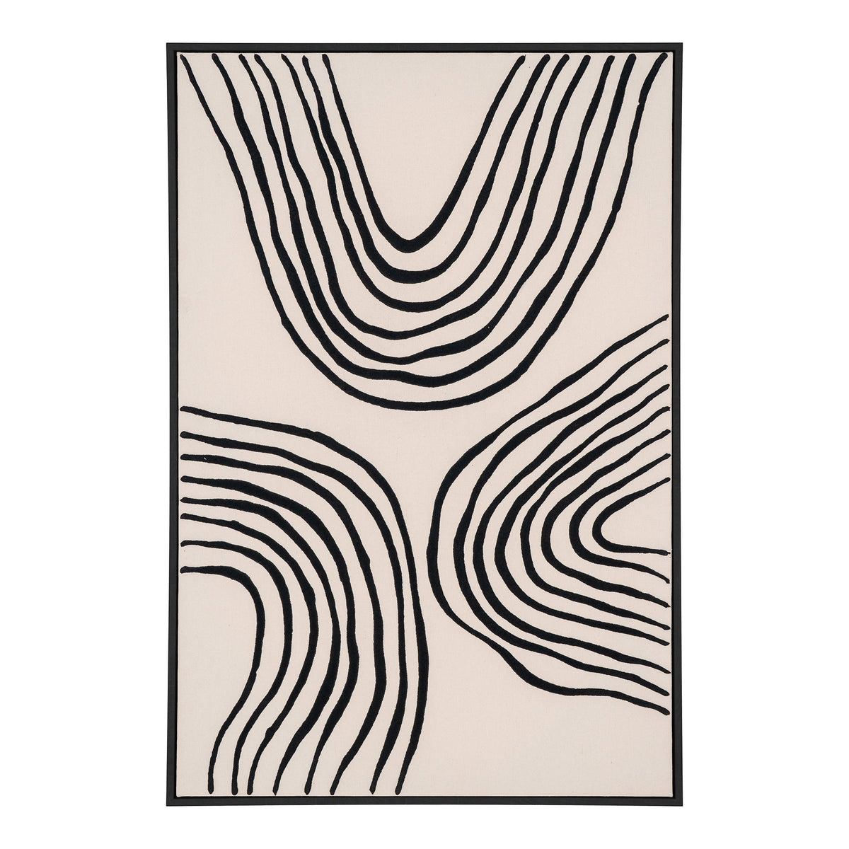 August Nr. 2 Leinwandbild – Schwarz/Beige, 60 × 90 cm von Luiva Living