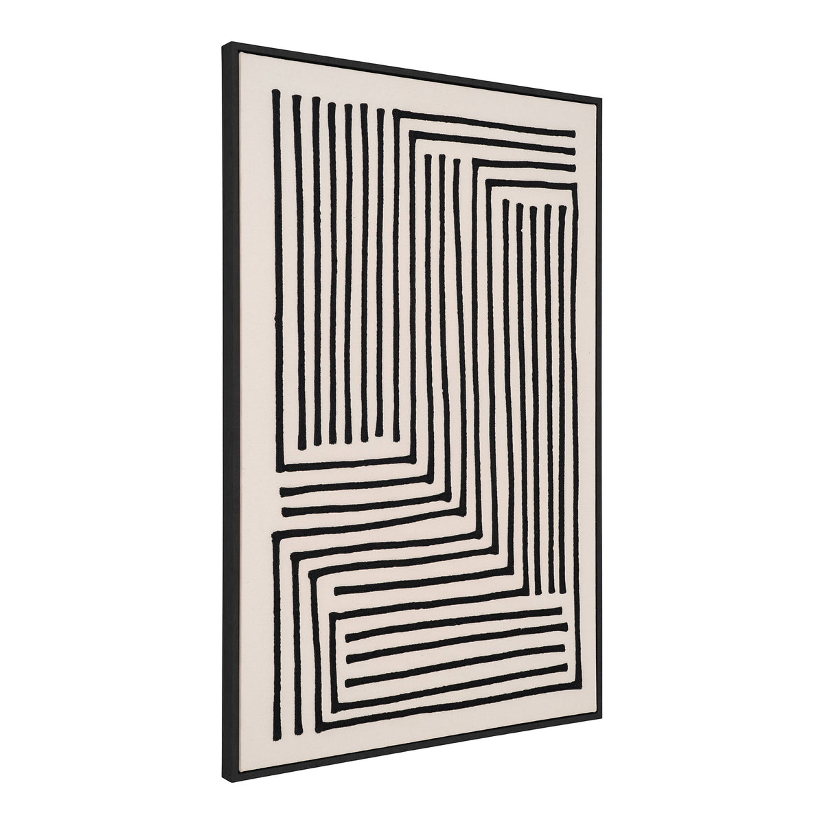 August Nr. 3 Leinwandbild – Schwarz/Beige, 60 × 90 cm – Ansicht 2