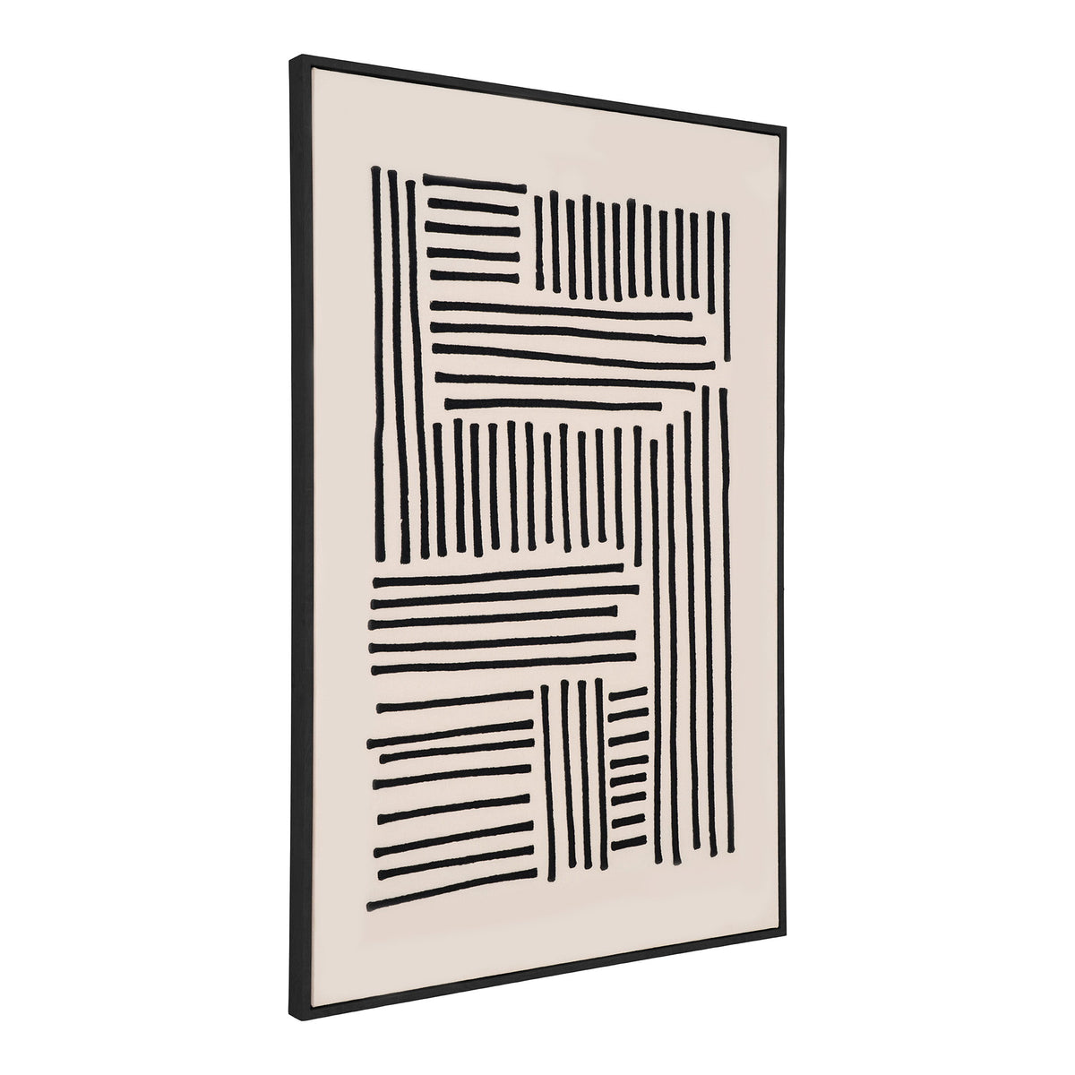 August Nr. 1 Leinwandbild – Schwarz/Beige, 100 × 140 cm – Ansicht 2
