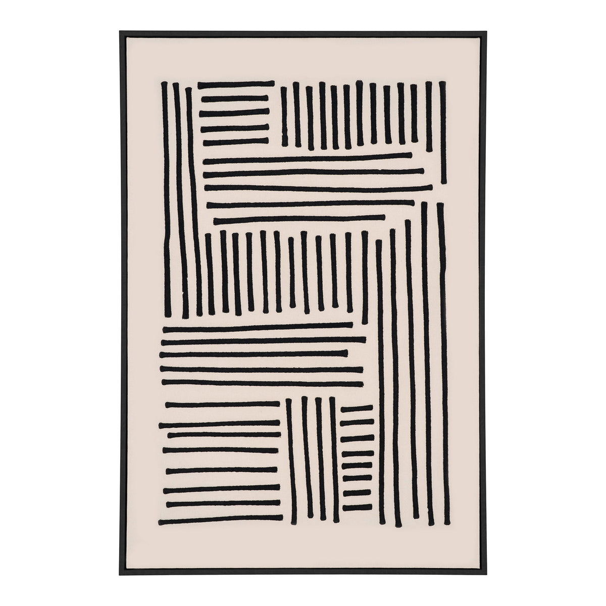 August Nr. 1 Leinwandbild – Schwarz/Beige, 100 × 140 cm von Luiva Living