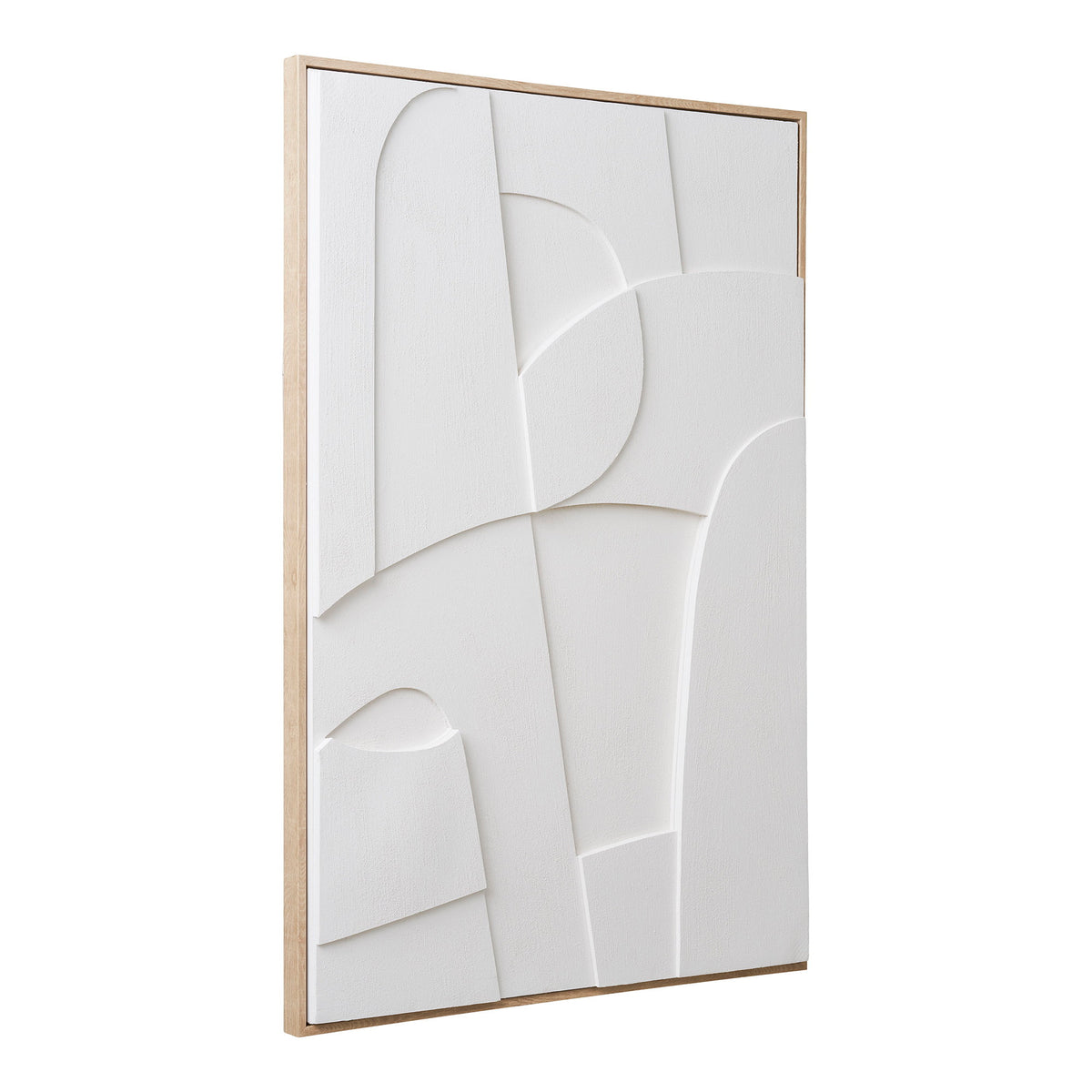 Cara Nr. 1 Relief-Wandbild – Weiß, 60 × 90 cm – Ansicht 2