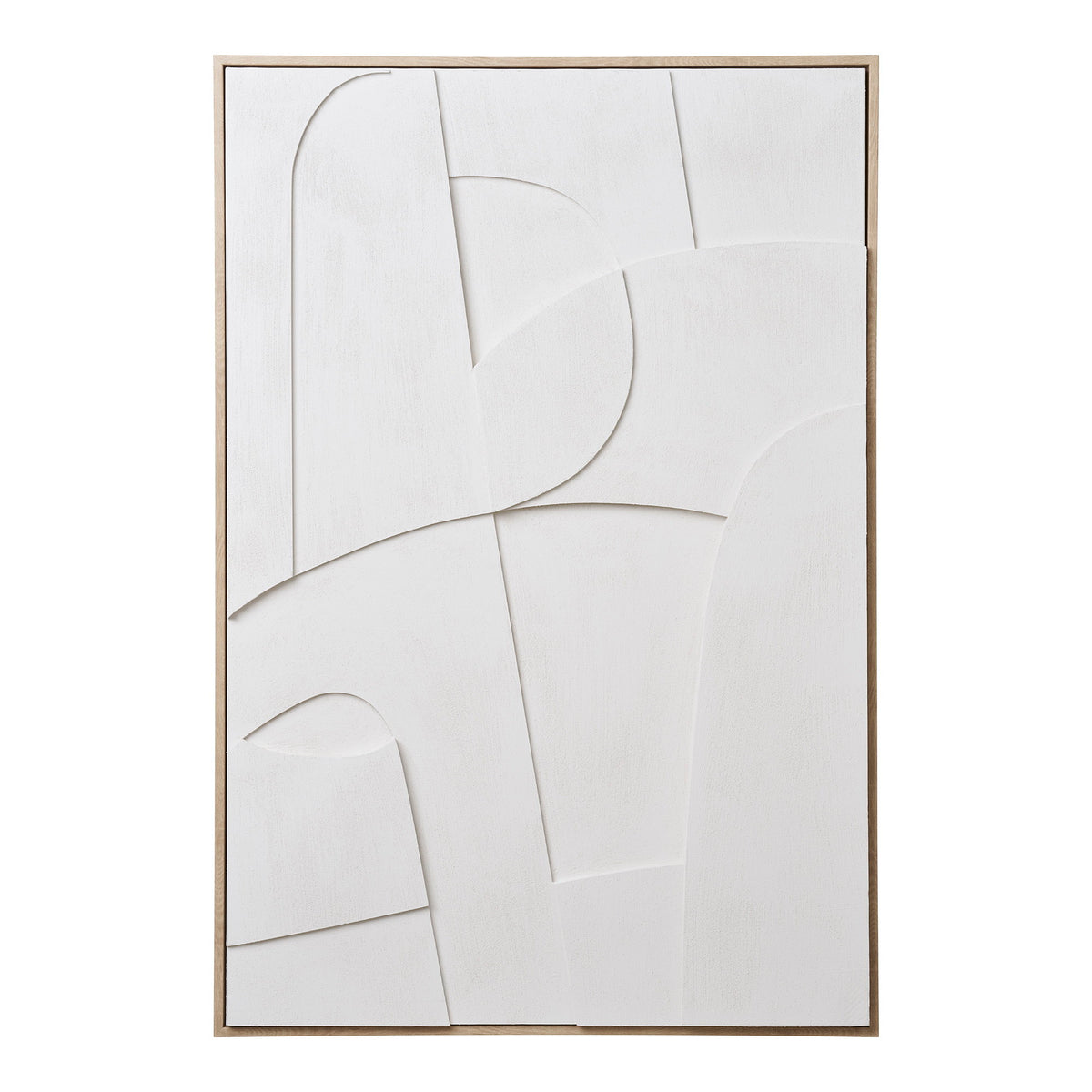 Cara Nr. 1 Relief-Wandbild – Weiß, 60 × 90 cm von Luiva Living