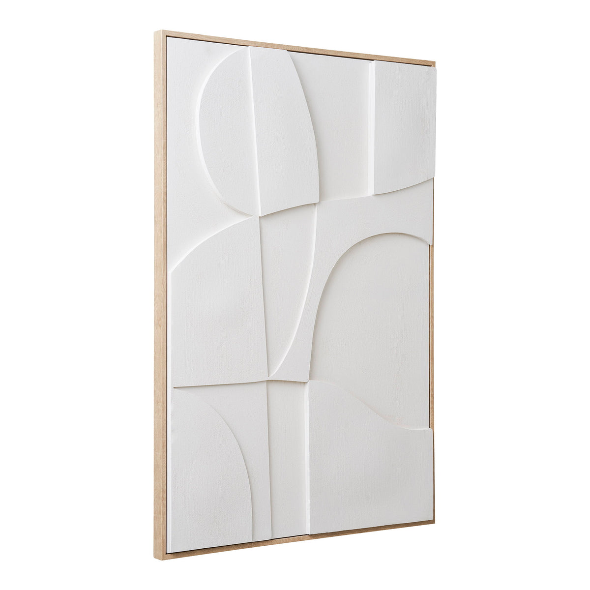 Cara Nr. 2 Relief-Wandbild – Weiß, 60 × 90 cm – Ansicht 2