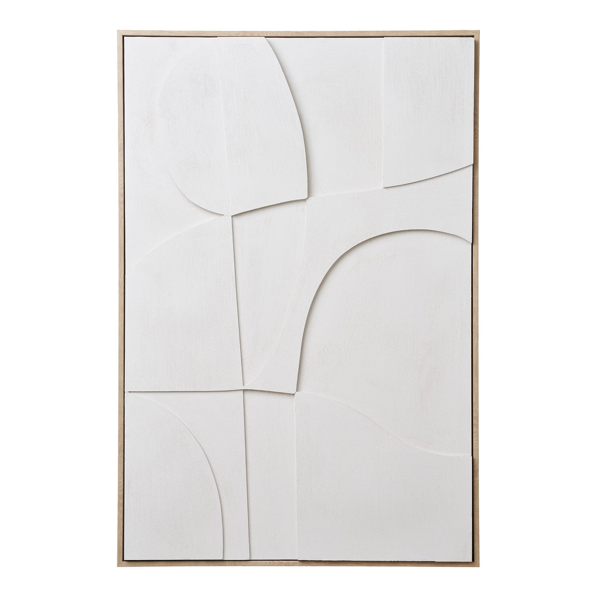 Cara Nr. 2 Relief-Wandbild – Weiß, 60 × 90 cm von Luiva Living