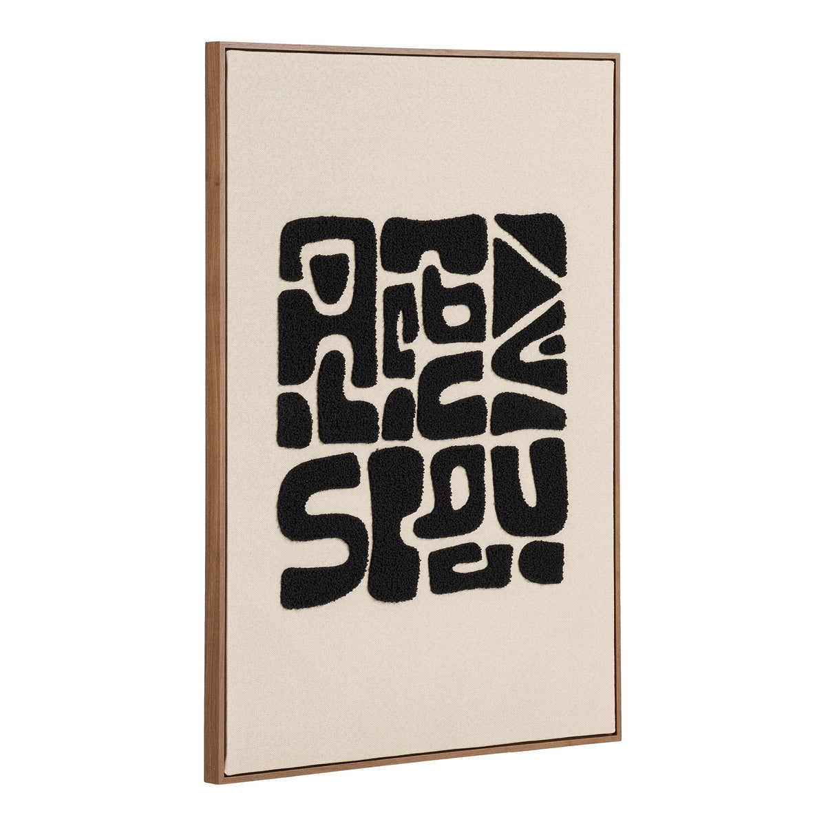 Imke Wandbild – Getuftet Schwarz/Braun, 50 × 70 cm – Ansicht 2