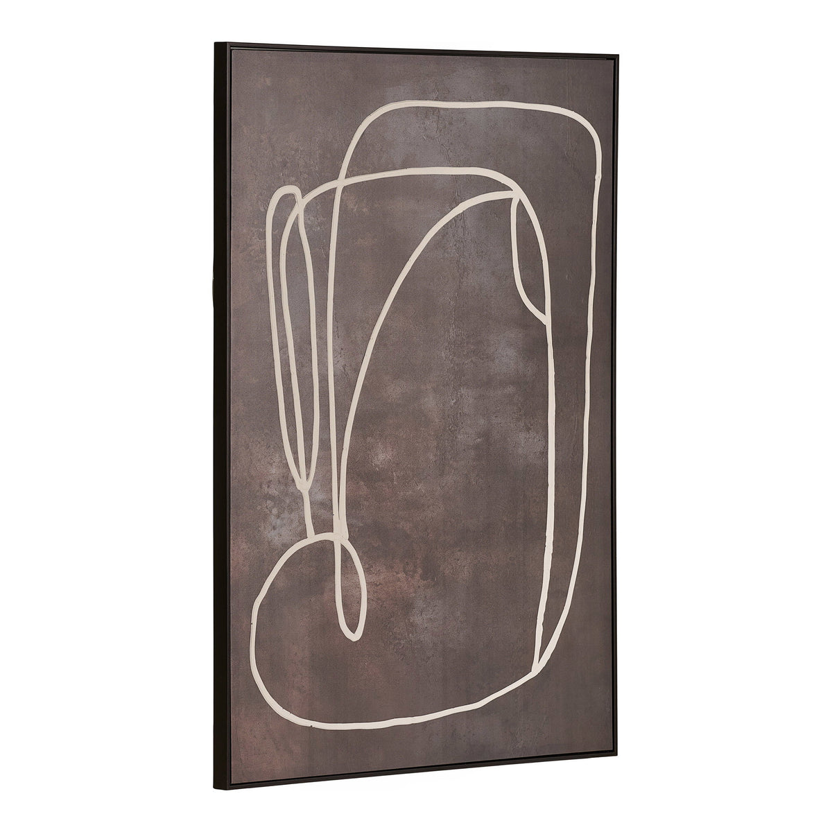 Rudi Nr. 1 Leinwandbild – Dunkelbraun, 80 × 120 cm – Ansicht 2