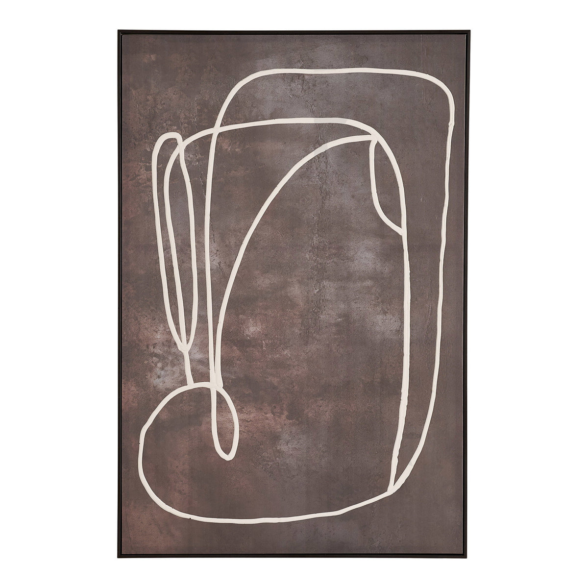 Rudi Nr. 1 Leinwandbild – Dunkelbraun, 80 × 120 cm von Luiva Living