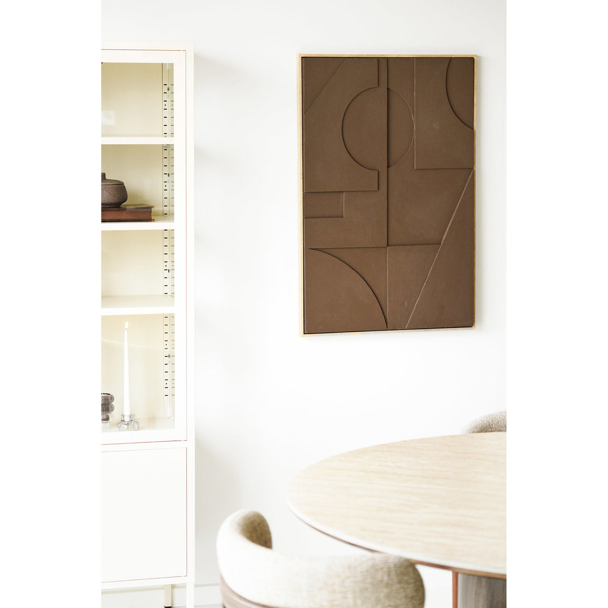 Theo Nr. 1 Relief-Wandbild – Braun, 60 × 90 cm – Ansicht 4
