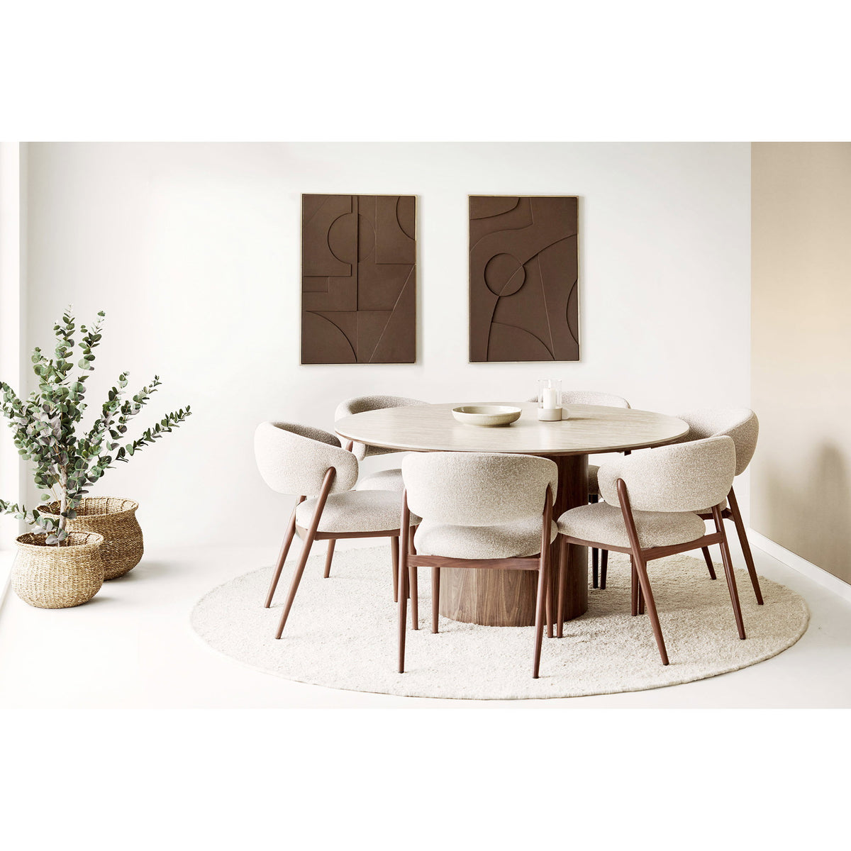 Theo Nr. 1 Relief-Wandbild – Braun, 60 × 90 cm – Ansicht 7