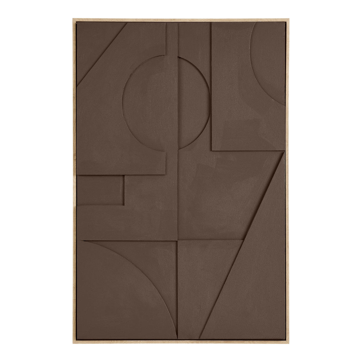Theo Nr. 1 Relief-Wandbild – Braun, 60 × 90 cm von Luiva Living