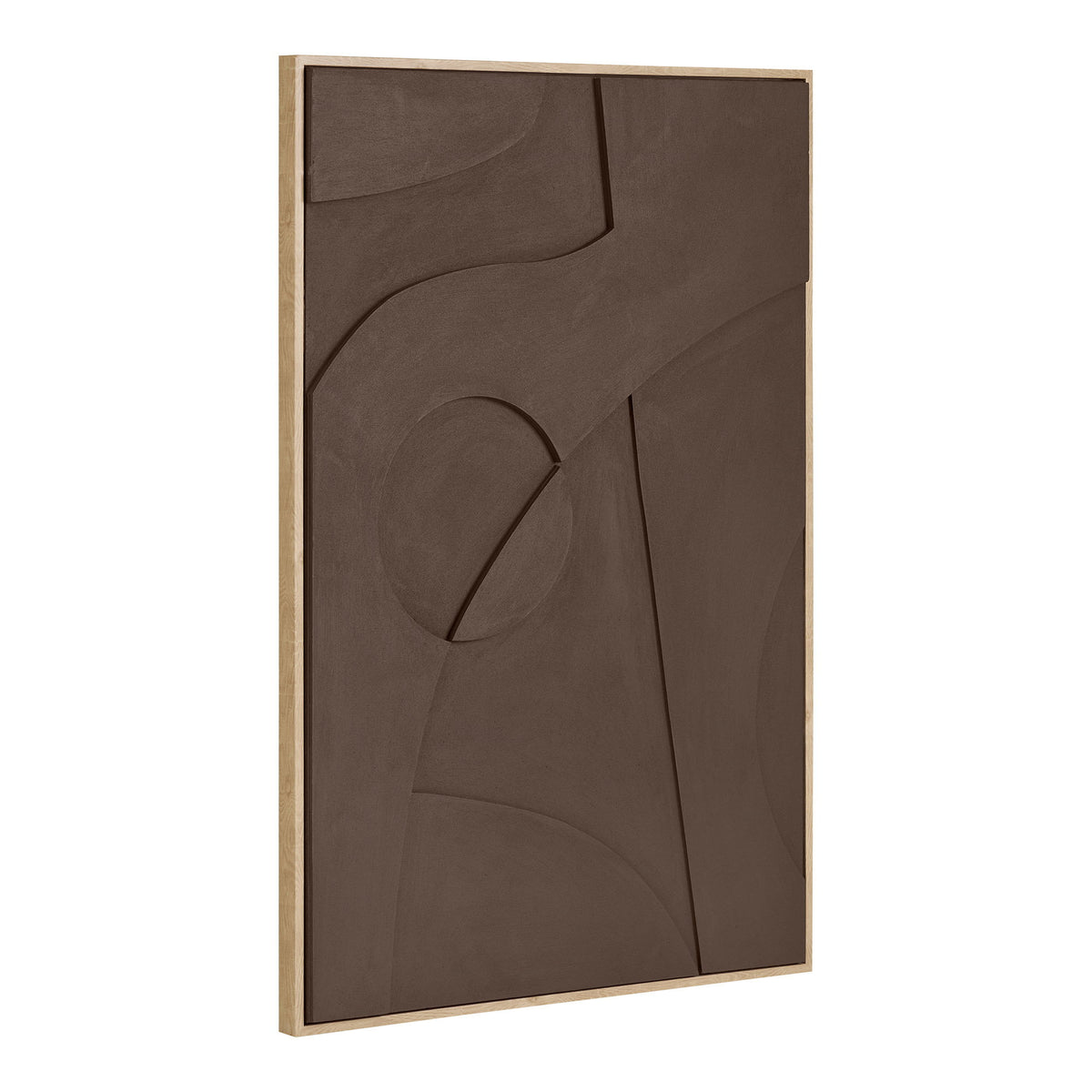 Theo Nr. 2 Relief-Wandbild – Braun, 60 × 90 cm – Ansicht 2