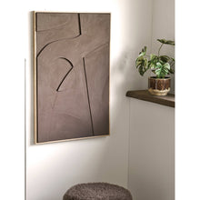 Theo Nr. 2 Relief-Wandbild – Braun, 60 × 90 cm – Ansicht 5