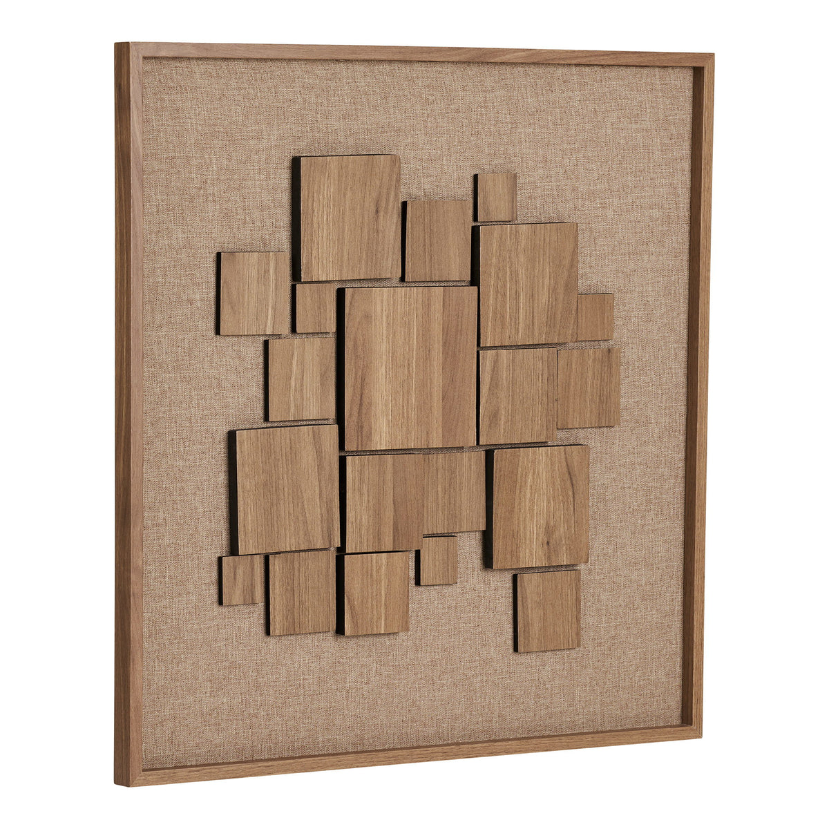 Sanna Relief-Wandbild – Braun, 60 × 60 cm – Ansicht 2