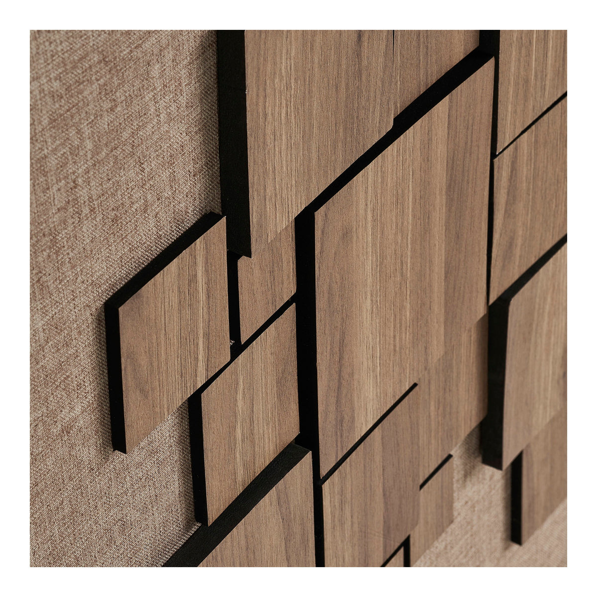 Sanna Relief-Wandbild – Braun, 60 × 60 cm – Ansicht 3
