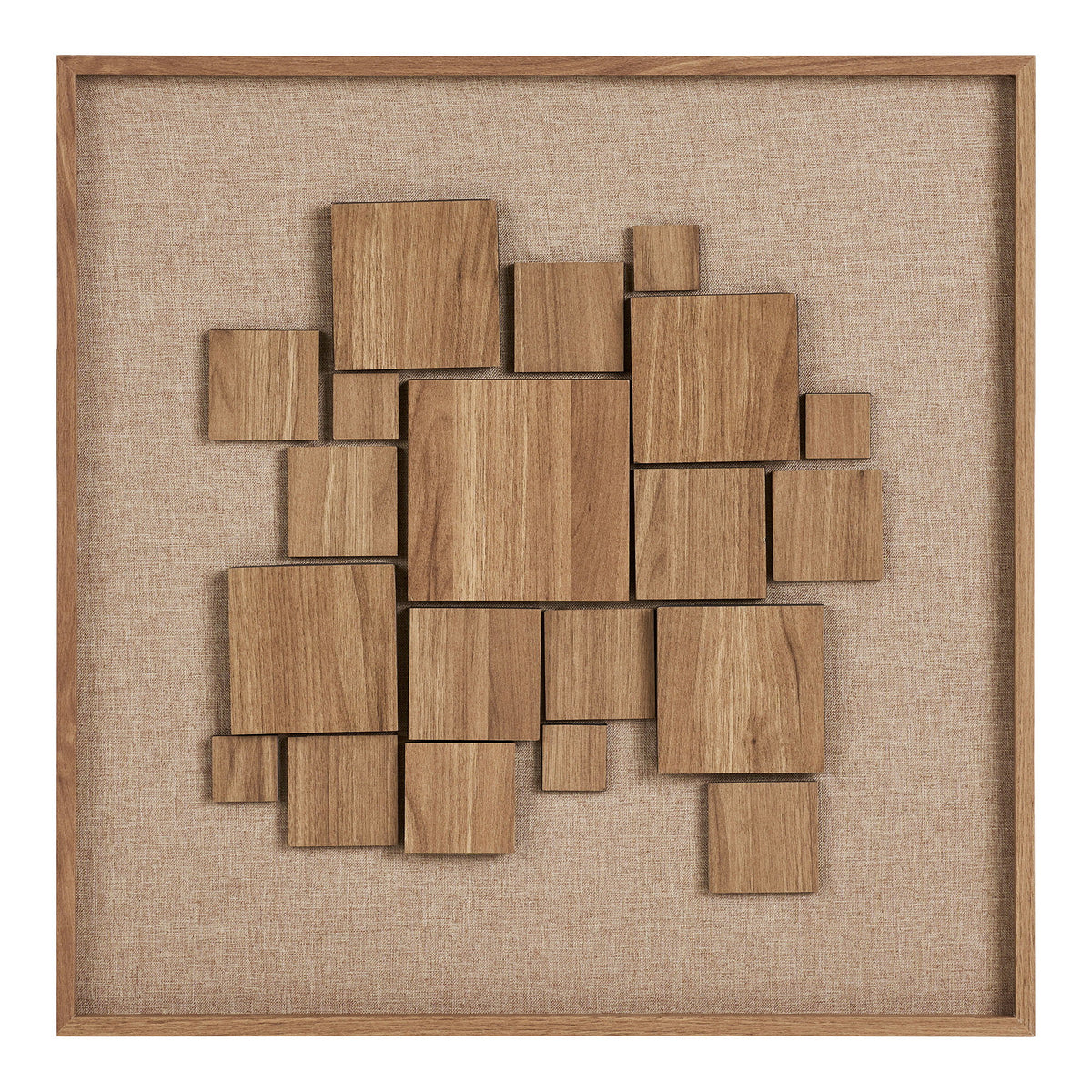 Sanna Relief-Wandbild – Braun, 60 × 60 cm von Luiva Living