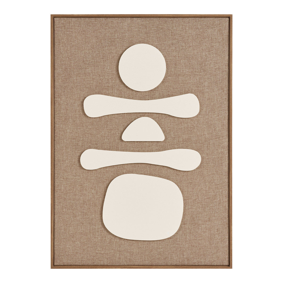 Odin Nr. 1 Relief-Wandbild – Braun/Beige, 50 × 70 cm von Luiva Living