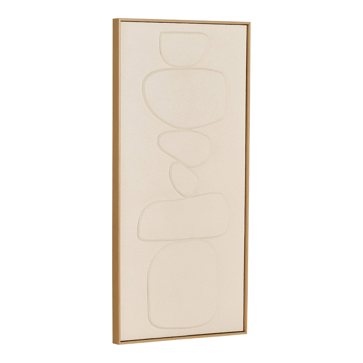 Lukas Nr. 1 Relief-Wandbild – Beige, 60 × 120 cm – Ansicht 2