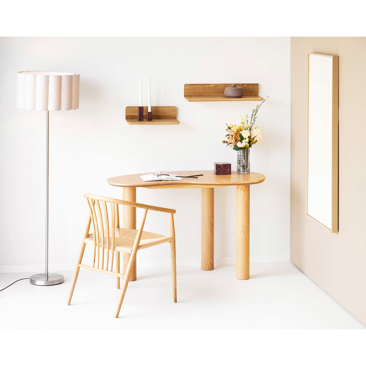 Lukas Nr. 1 Relief-Wandbild – Beige, 60 × 120 cm – Ansicht 6