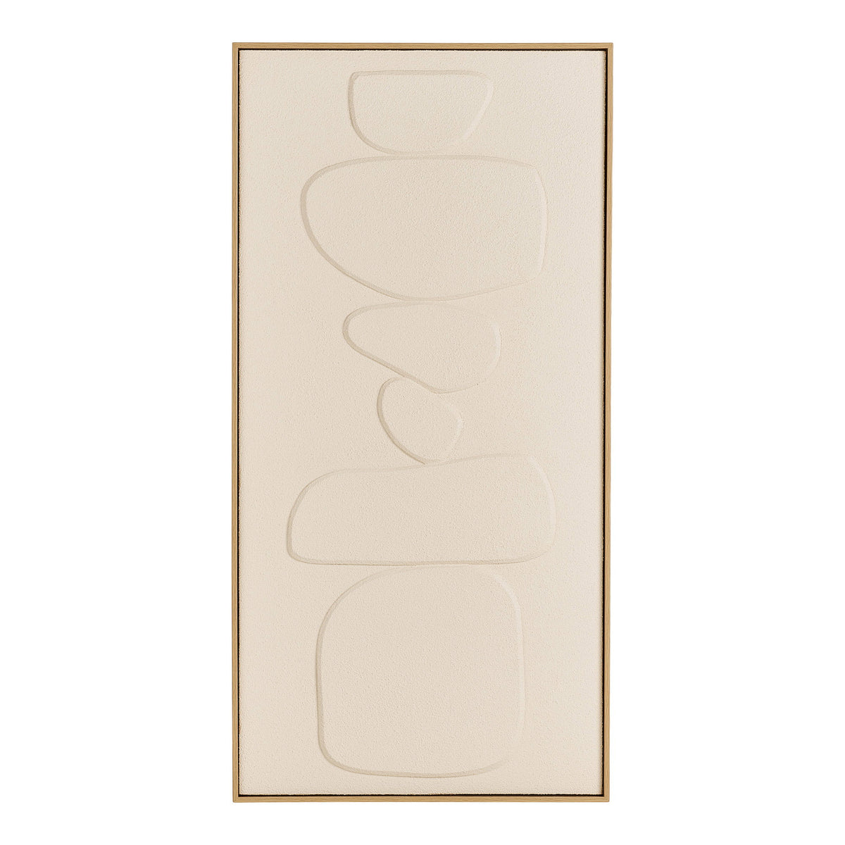 Lukas Nr. 1 Relief-Wandbild – Beige, 60 × 120 cm von Luiva Living