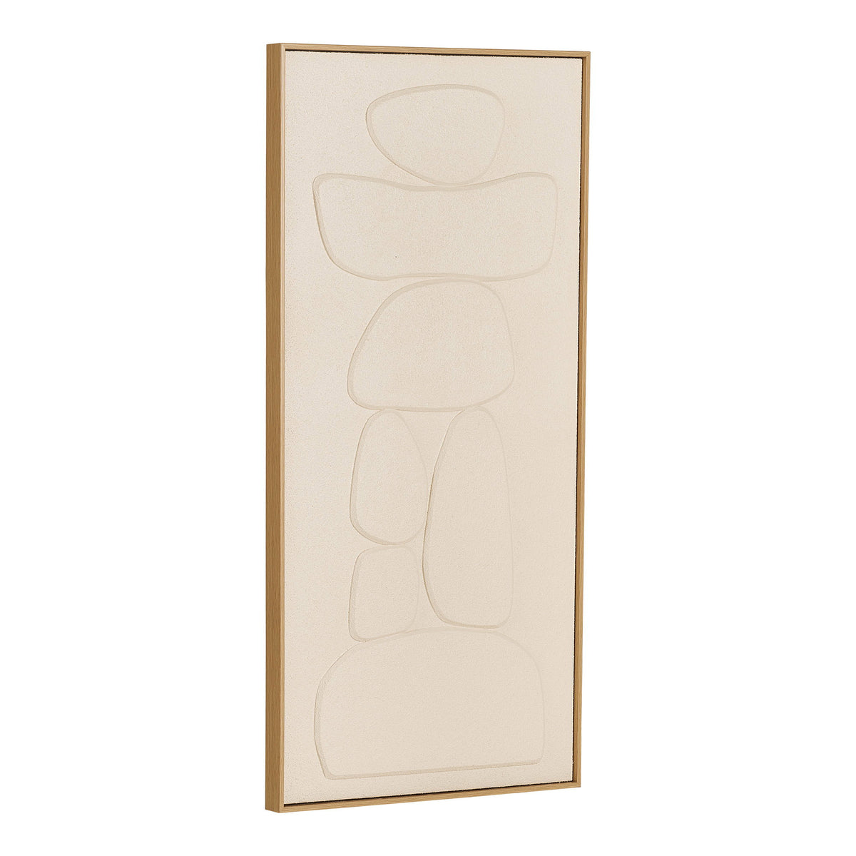 Lukas Nr. 2 Relief-Wandbild – Beige, 60 × 120 cm – Ansicht 2