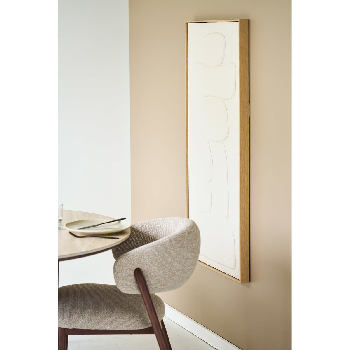 Lukas Nr. 2 Relief-Wandbild – Beige, 60 × 120 cm – Ansicht 5