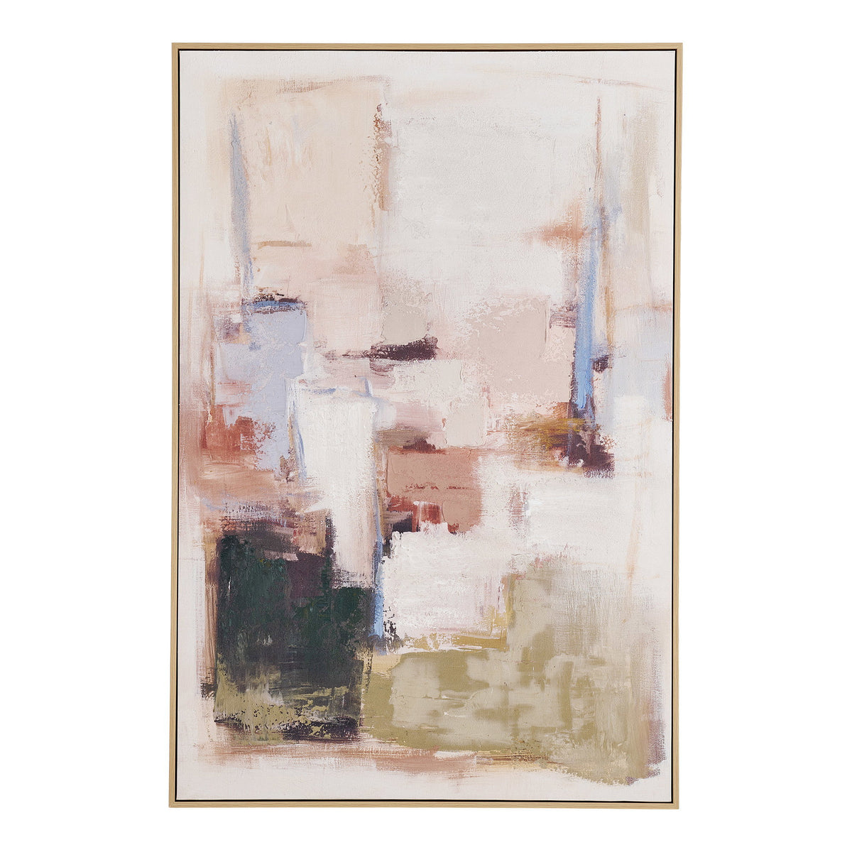 Marco Leinwandbild mit handgemalten Details – Sandbeige, 100 × 150 cm von Luiva Living