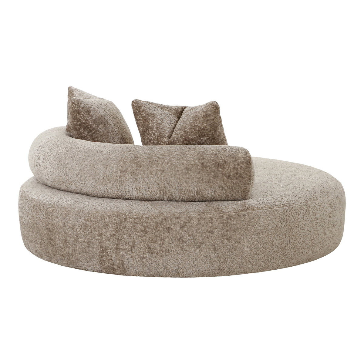 Moritz Daybed rund, inkl. 2 Kissen – Chenille Natur – Ansicht 4