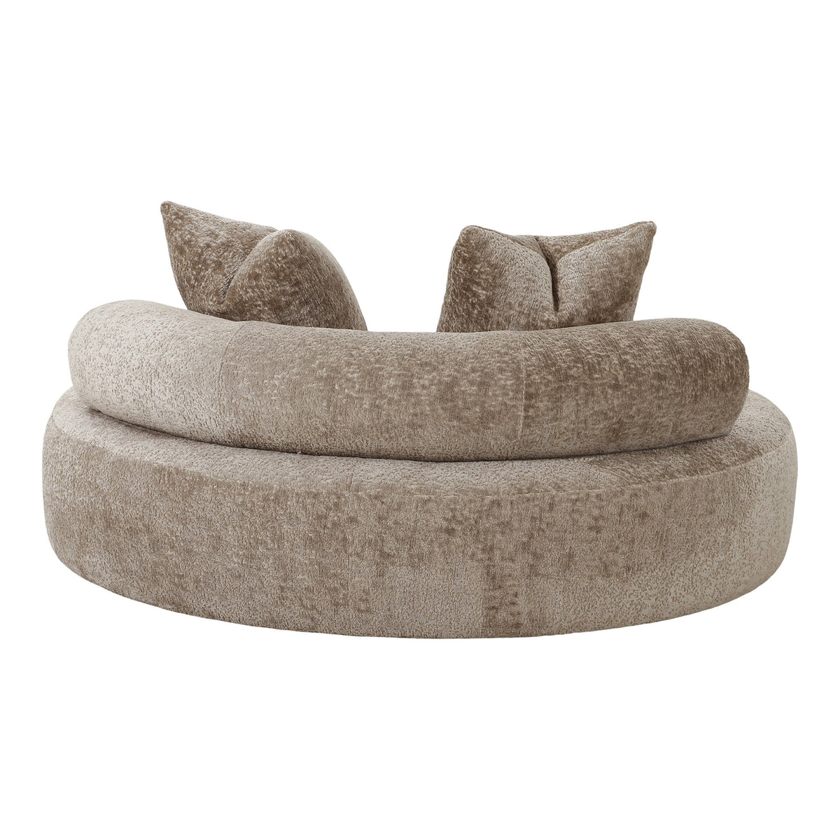 Moritz Daybed rund, inkl. 2 Kissen – Chenille Natur – Ansicht 5
