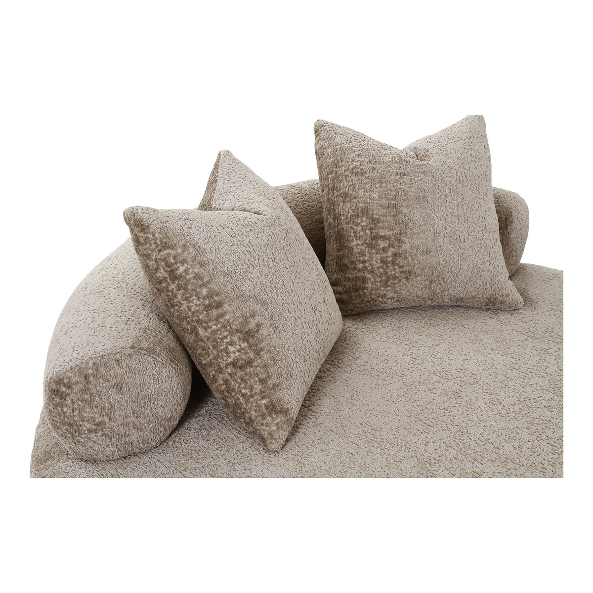 Moritz Daybed rund, inkl. 2 Kissen – Chenille Natur – Ansicht 6