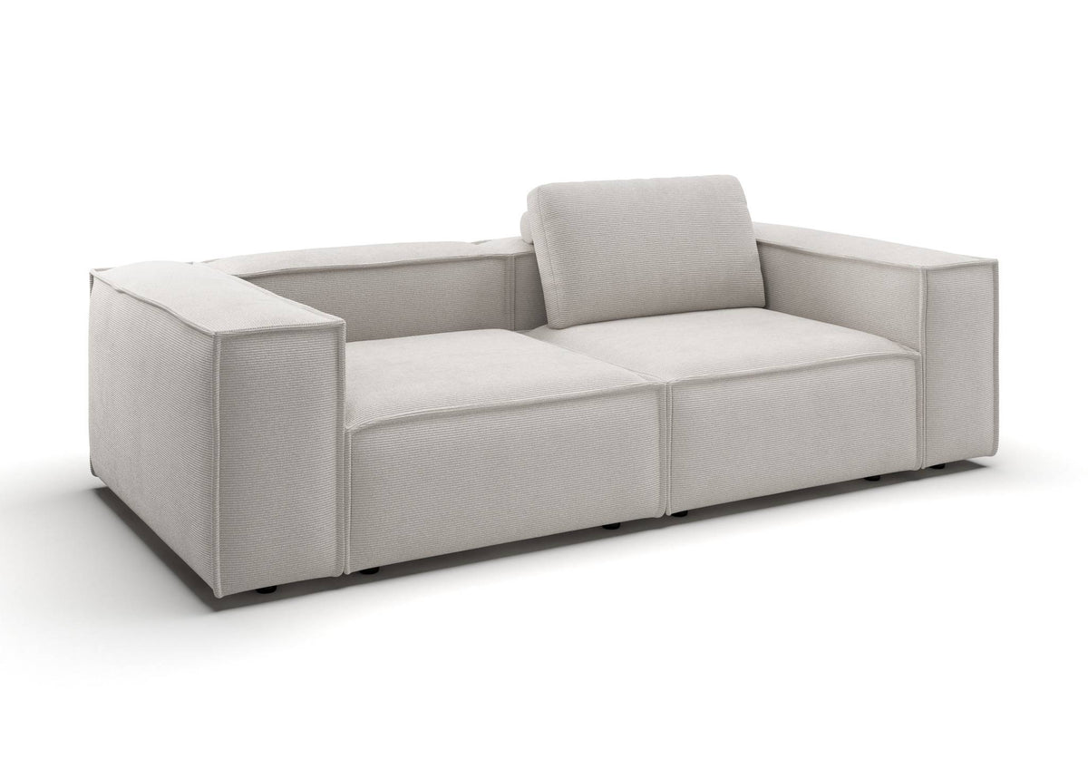 Bergen 2-Sitzer-Sofa in Feincord Weiß