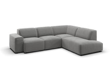 Lund Ecksofa in L-Form in Feincord Grau, Ecke rechts
