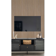 Akustikpaneel 2er-Set – Holzfurnier Eichenoptik Natur, 240 × 60 × 2,2 cm – Ansicht 5