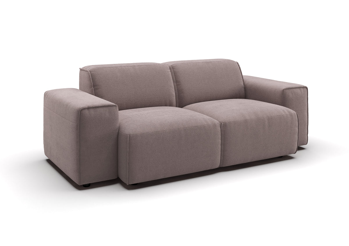 Lund 2-Sitzer-Sofa in Feincord Altrosa