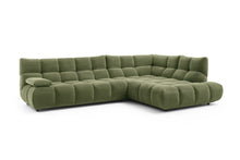 Ribe Ecksofa in L-Form in Feincord Oliv, Ecke rechts
