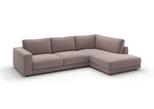 Skagen Ecksofa in L-Form in Feincord Altrosa, Ecke rechts