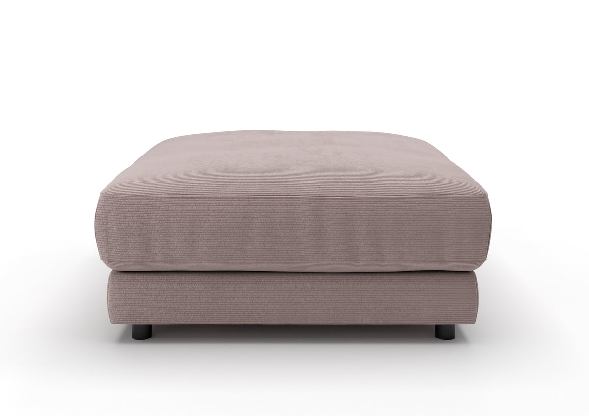 Skagen Hocker in Feincord Altrosa – Ansicht von vorn