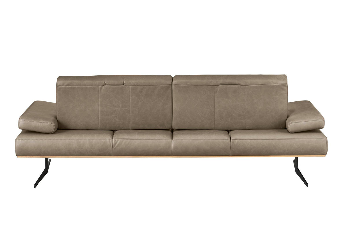 Arendal 3-Sitzer-Sofa in Leder Elephant – Rückansicht