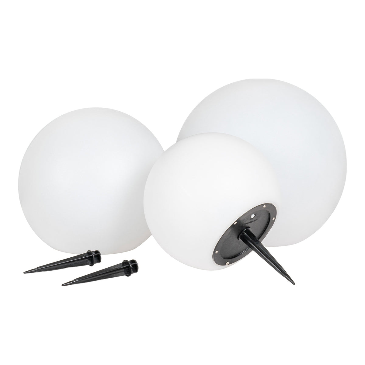 Carolin LED-Solarleuchte 3er-Set, akkubetrieben – Weiß von Luiva Living