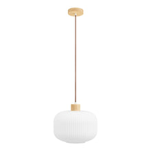 Nele Pendelleuchte – Glas/Holz Weiß, ø 30 cm von Luiva Living