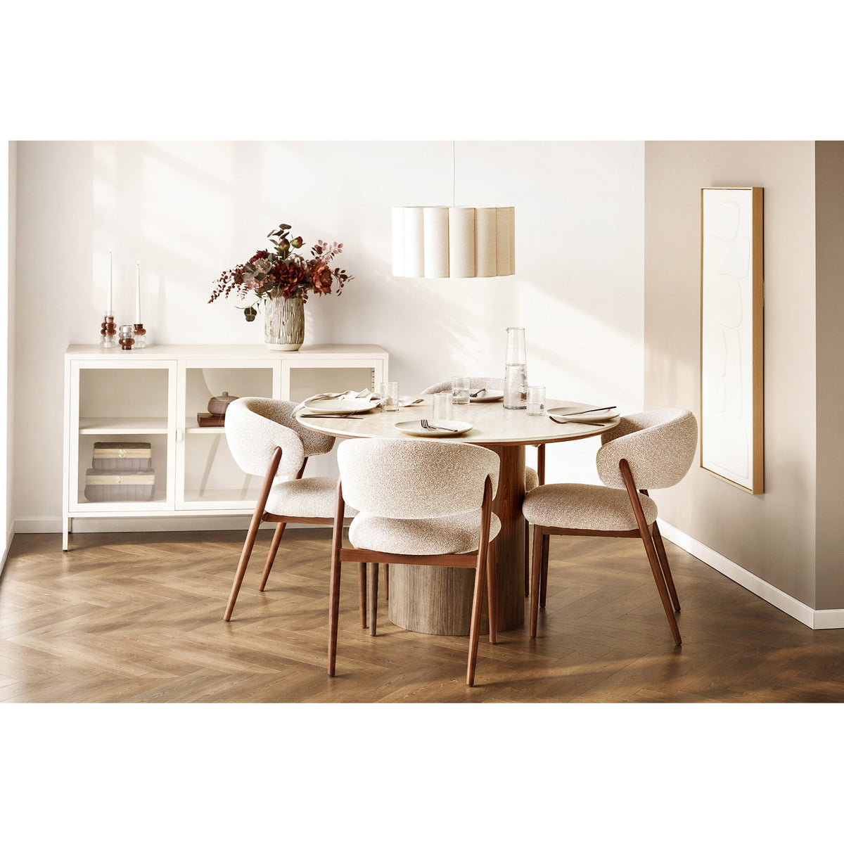 Brage Pendelleuchte – Stahl/Leinen Grau/Beige – Ansicht 4