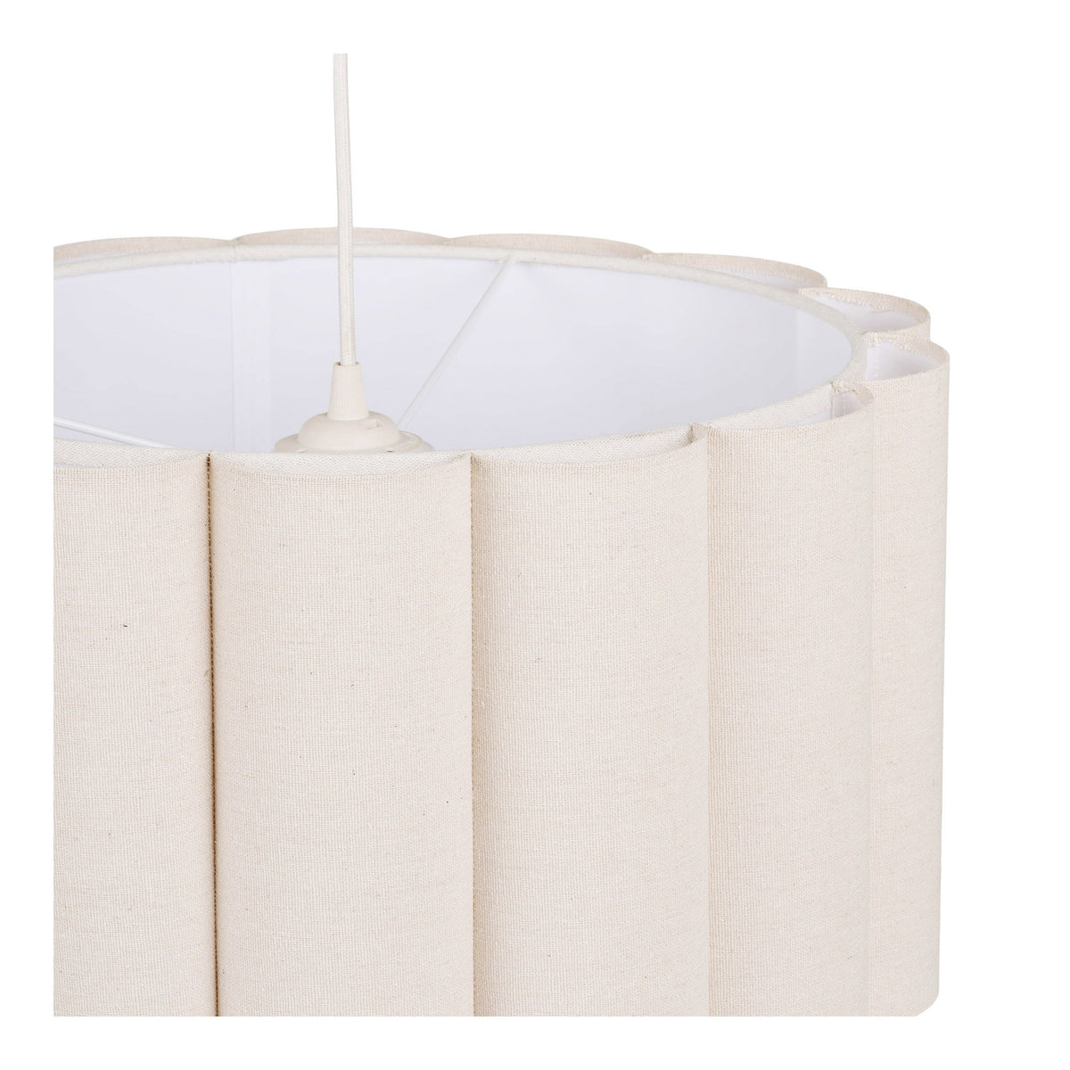 Brage Pendelleuchte – Stahl/Leinen Grau/Beige – Ansicht 3