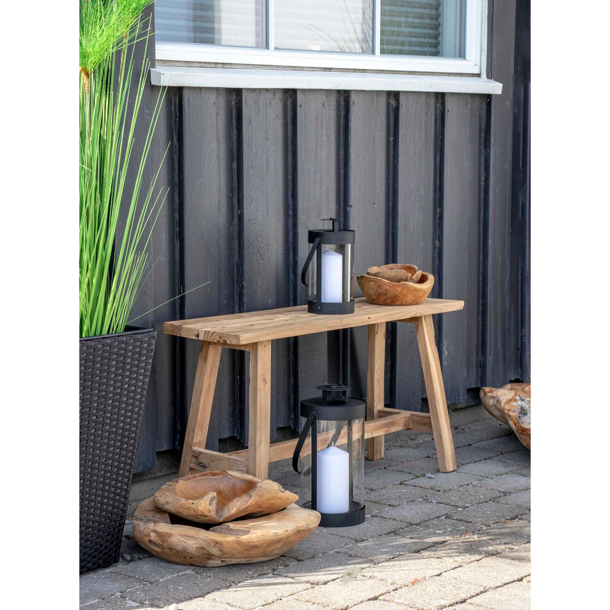Piet Laterne 2er-Set – Stahl/Glas Schwarz – Ansicht 7