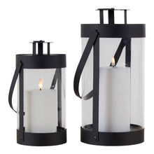 Piet Laterne 2er-Set – Stahl/Glas Schwarz von Luiva Living