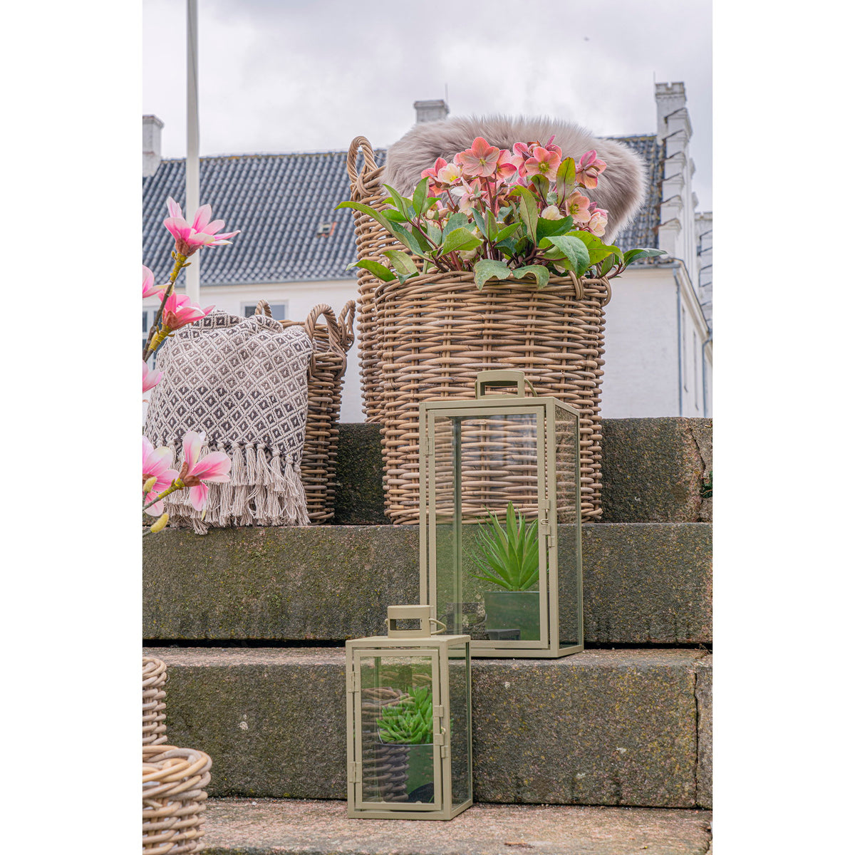 Elmar Laterne 2er-Set – Metall/Glas Grün – Ansicht 7