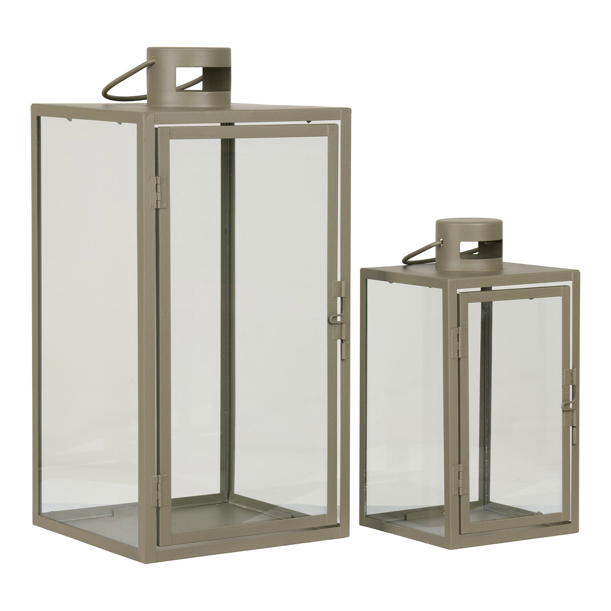 Elmar Laterne 2er-Set – Metall/Glas Grün – Ansicht 3