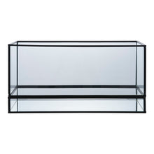 Windlicht – Metall/Glas Schwarz, 30 × 12 × 15 cm von Luiva Living